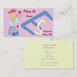 Tarjeta De Visita artistas de maquillaje cepillan a esteticistas ori