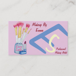 Tarjeta De Visita artistas de maquillaje cepillan a esteticistas ori