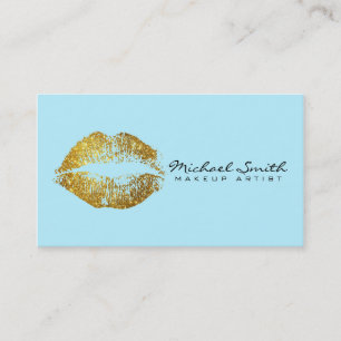 Tarjeta De Visita Artistas de maquillaje Lámparas de Oro #5