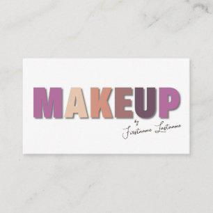 Tarjeta De Visita Artistas de maquillaje profesional y expertos en e