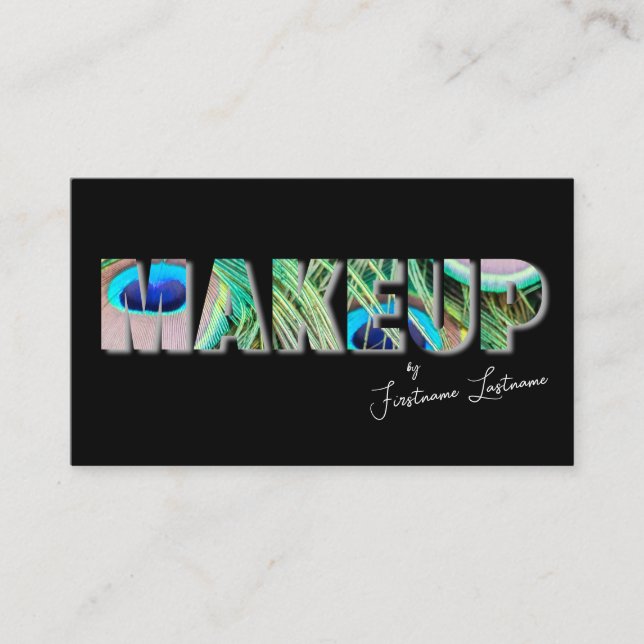 Tarjeta De Visita Artistas de maquillaje profesional y expertos en e (Anverso)