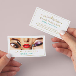 Tarjeta De Visita Artistas maquilladores Eyelash Lips Eyeshadow Foto