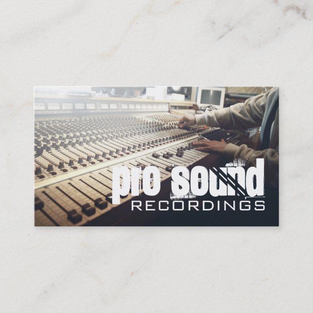 Tarjeta De Visita Artistas musicales de Professional Recording Studi (Anverso)
