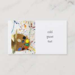 Tarjeta De Visita Artistas pintan paleta y paleta de pintura