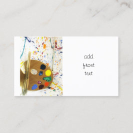 Tarjeta De Visita Artistas pintan paleta y paleta de pintura