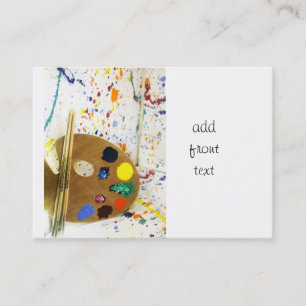 Tarjeta De Visita Artistas pintan paleta y paleta de pintura