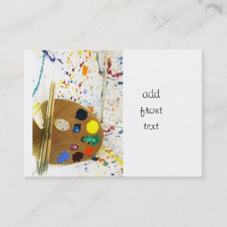 Tarjeta De Visita Artistas pintan paleta y paleta de pintura