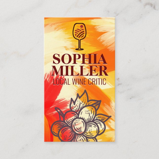 Tarjeta De Visita Artistic | Expressive Winery (Anverso)