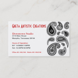 Tarjeta de visita artística