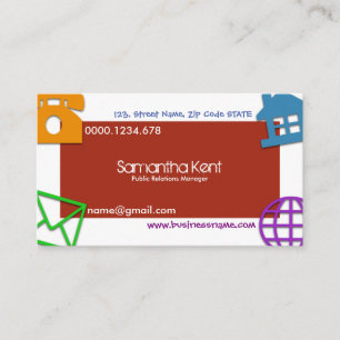 Tarjeta de visita artística grande astuta única 