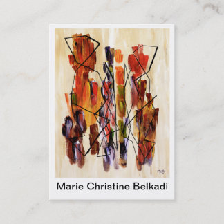 Tarjeta de visita artística única para los