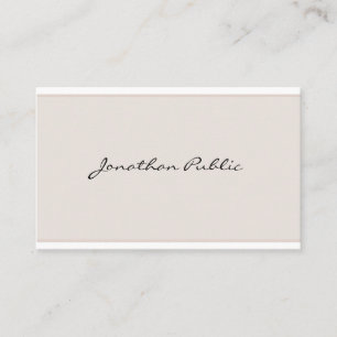 Tarjeta De Visita Artístico Moderno Simple Elegante Minimalista Plan