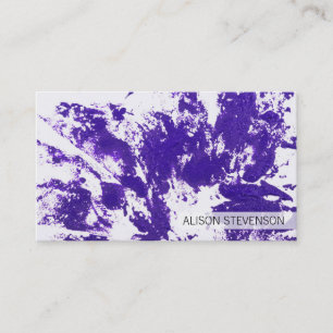 Tarjeta De Visita Artístico   Púrpura