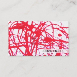Tarjeta De Visita Artístico Rojo II