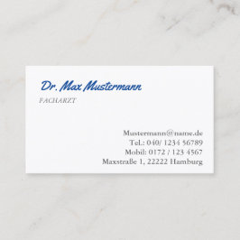 Tarjeta De Visita Arzt Visitenkarte