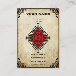 Tarjeta De Visita As del Grunge de diamantes