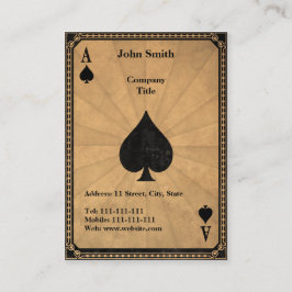 Tarjeta De Visita As del vintage de espadas