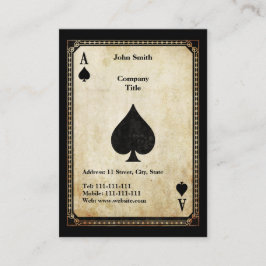 Tarjeta De Visita As vintage de espadas