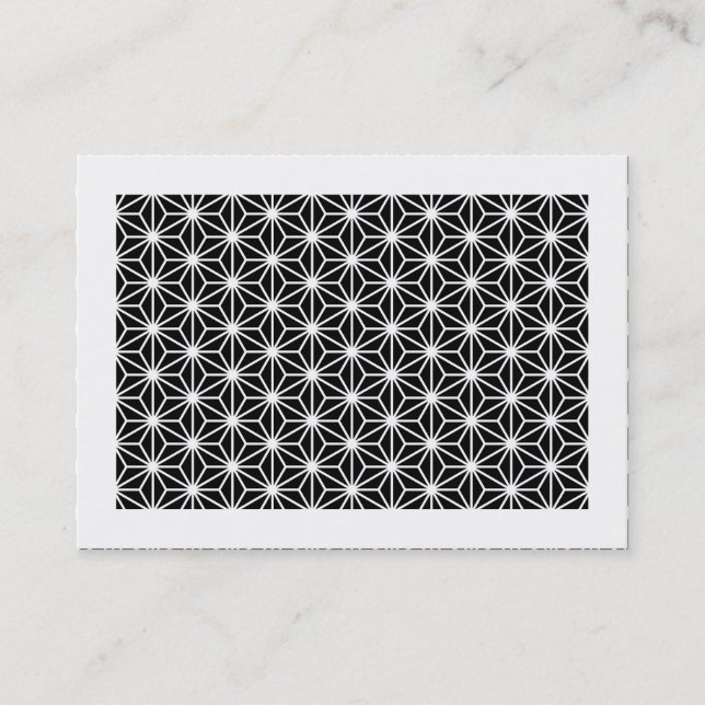 Tarjeta De Visita Asanoha Style (Bordeado) (Anverso)