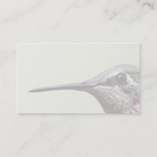 tarjeta de visita ascendente cercana del colibrí