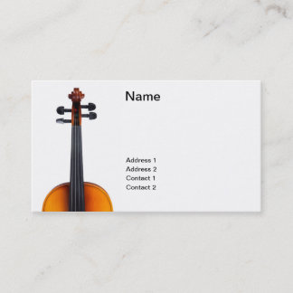 Tarjeta De Visita Ascendente cercano del violín