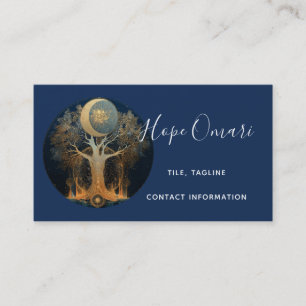 Tarjeta De Visita Ascensión a la luz de la luna   Diseño del Árbol d