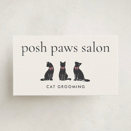 Tarjeta De Visita Aseo Clásico Elegante para Gatos