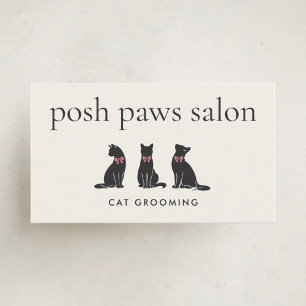 Tarjeta De Visita Aseo Clásico Elegante para Gatos
