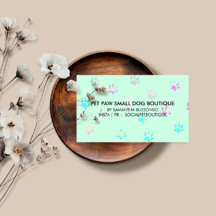 Tarjeta De Visita Aseo de mascotas para perros alojados en Green pin