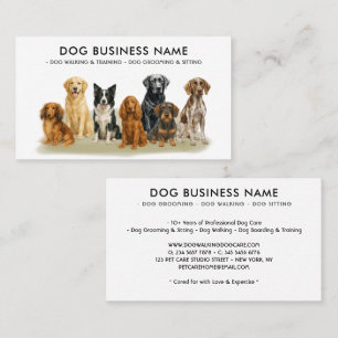 Tarjeta De Visita Aseo de perros paseo sentado alojamiento entrenami