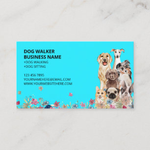 Tarjeta De Visita Aseo y Cuidado de Mascotas Animales Perros Caseros