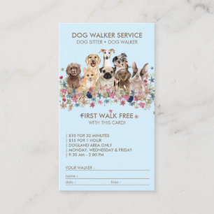 Tarjeta De Visita Asesor de nutrición para perros gratis Blue
