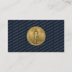 Tarjeta De Visita Asesor Financiero Administración de Dinero Moneda 