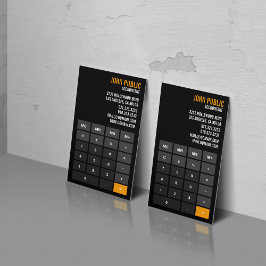 Tarjeta De Visita Asesor financiero de calculadora de cuentas