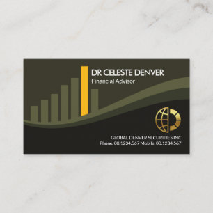 Tarjeta De Visita Asesor financiero de diseño de gráficos de merca