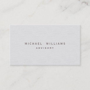 Tarjeta De Visita Asesor financiero - Profesional elegante blanco