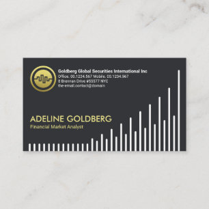 Tarjeta De Visita Asesora de Jubilación de Gráficos del Mercado de