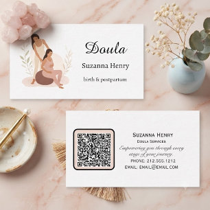Tarjeta De Visita Asesora de Nacimiento Postparto Floral Rosa Embara