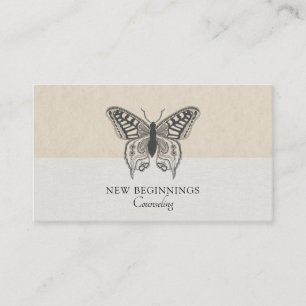 Tarjeta De Visita Asesora psiquiátrica Terapia Butterfly Business