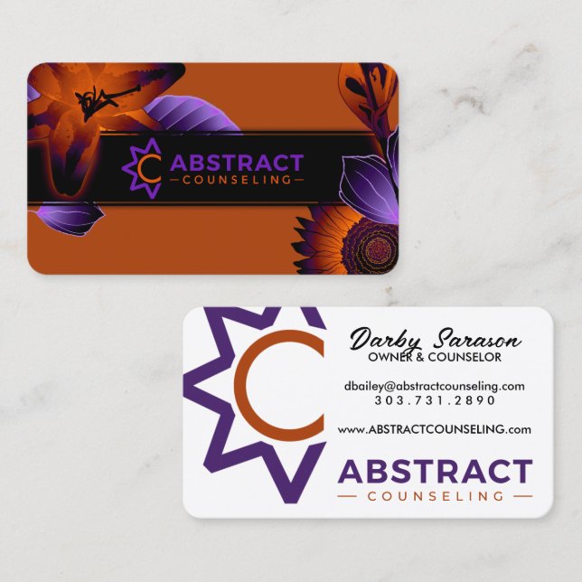 Tarjeta De Visita asesoramiento de orientación abstracta hecho más g (Anverso / Reverso)