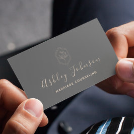 Tarjeta De Visita Asesoramiento matrimonial Psicoterapeuta Gray Bohe