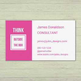 Tarjeta De Visita Asesoramiento profesional moderno rosa