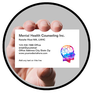 Tarjeta De Visita Asesoramiento sobre salud mental Psicoterapia