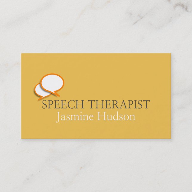 Tarjeta De Visita Asesoramiento terapéutico del habla y salud mental (Anverso)