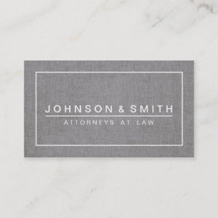 TARJETA DE VISITA ASESORÍA JURÍDICA MODERNA DE LINO GRIS DEL ABOGADO