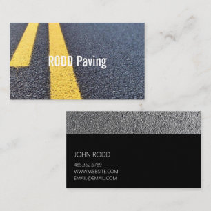 Tarjeta De Visita Asfalto, Pavimentación, Construcción, Obra Vial Em