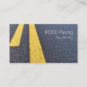 Tarjeta De Visita Asfalto, Pavimentación, Construcción, Obras Viales