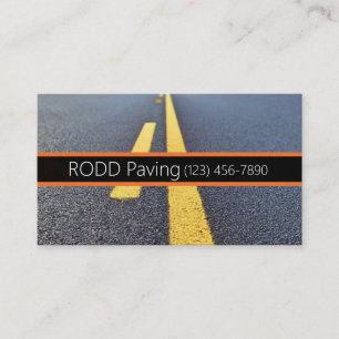 Tarjeta De Visita Asfalto, Pavimentación, Construcción, Obras Viales