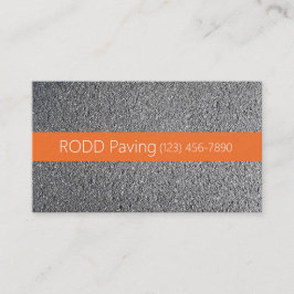Tarjeta De Visita Asfalto, Pavimentación, Construcción, Trabajos de 