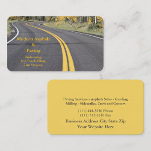 Tarjeta De Visita Asfalto y Pavimentación / Servicios de Construcció